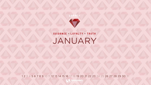 2015年1月的最新的有创意的壁纸下载January Gem: Garnet