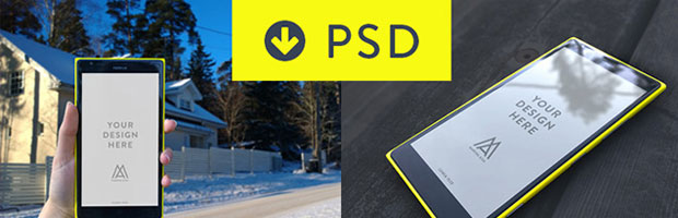 Lumia1520手机PSD展示模型下载