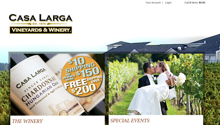 30个值得赞叹的葡萄酒厂和葡萄庄园网站设计欣赏casa larga vineyards winery website