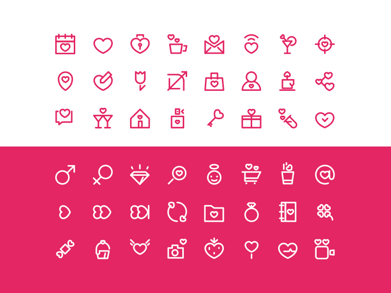 Free Valentine's Day icon set by Arthur Avakyan in 2015年1月的23个免费的扁平化图标合集下载