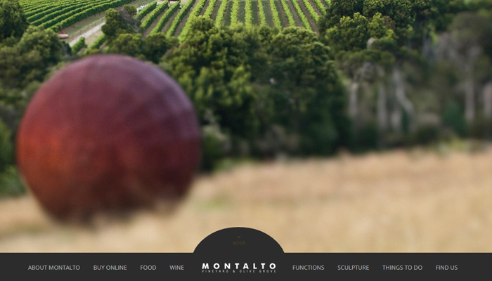 30个值得赞叹的葡萄酒厂和葡萄庄园网站设计欣赏mornington peninsula montalto vineyard olive grove