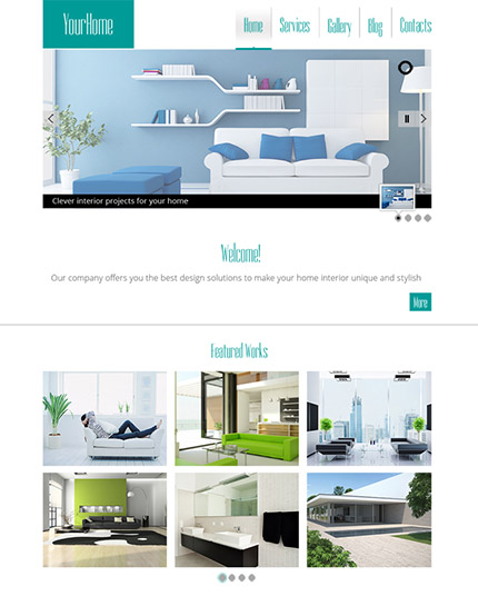 30个惊人的网页设计模版下载Free HTML5 Interior Design Website