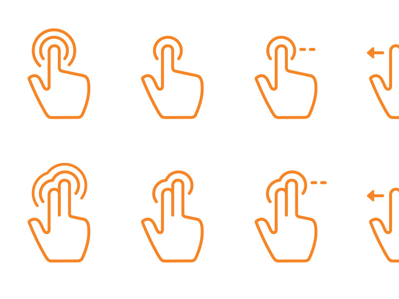 Handy Gestures by Zach Blevins in 2015年1月的23个免费的扁平化图标合集下载