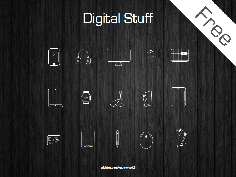 Digital stuff icon set by Raymond Wong in 2015年2月的扁平化图标合集下载 yunrui