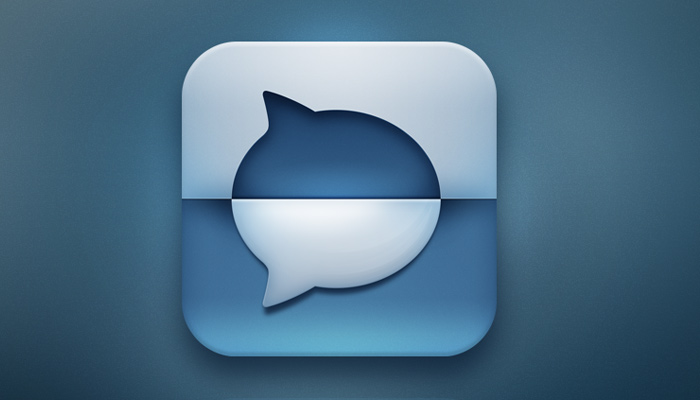 50个讨人喜欢的安卓APP图标创意设计欣赏rocket messenger blue app icon design
