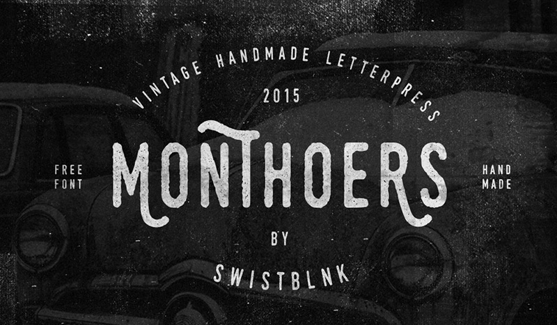 Monthoers Free Font by Agga Swistblnk in 2015年2月的最新的设计字体合集下载