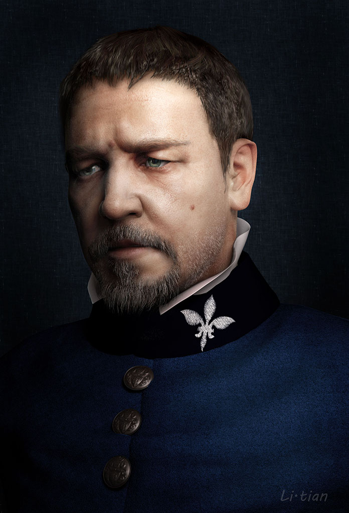 Russell Crowe by liangliang in 2015年2月最新最炫的3D角色设定设计效果欣赏