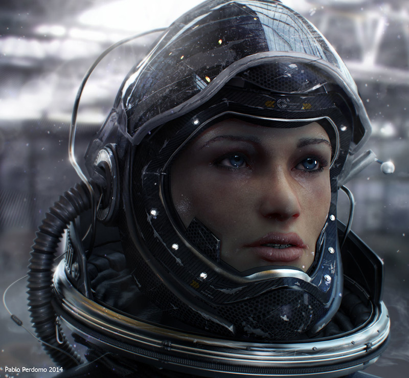 Astronaut Girl by Pablo Perdomo in 2015年2月最新最炫的3D角色设定设计效果欣赏