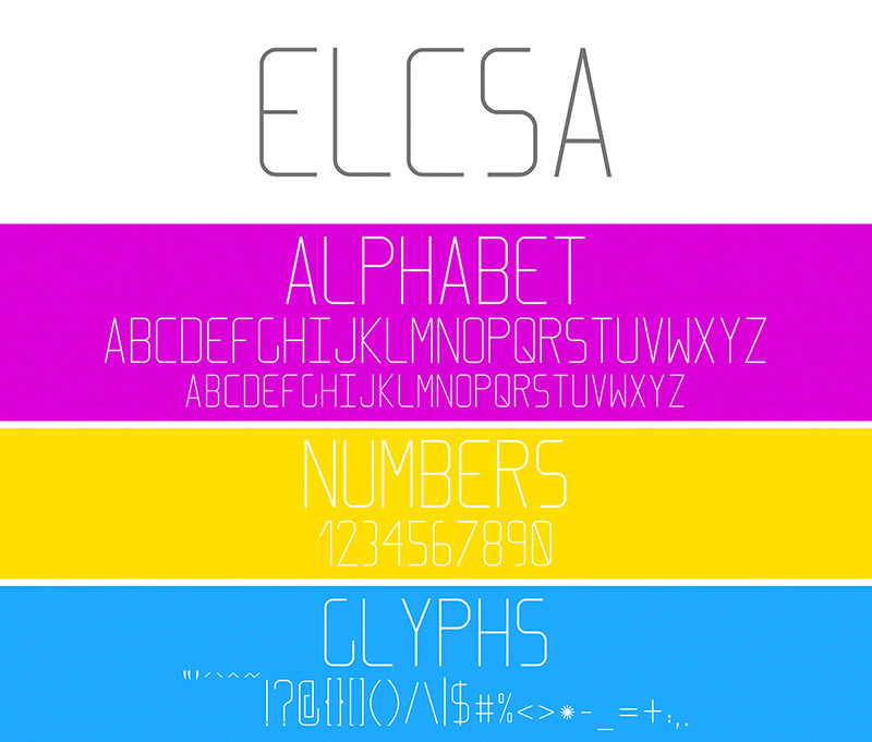 Elcsa Free Font by Asclê de Oliveira in 2015年2月的最新的设计字体合集下载