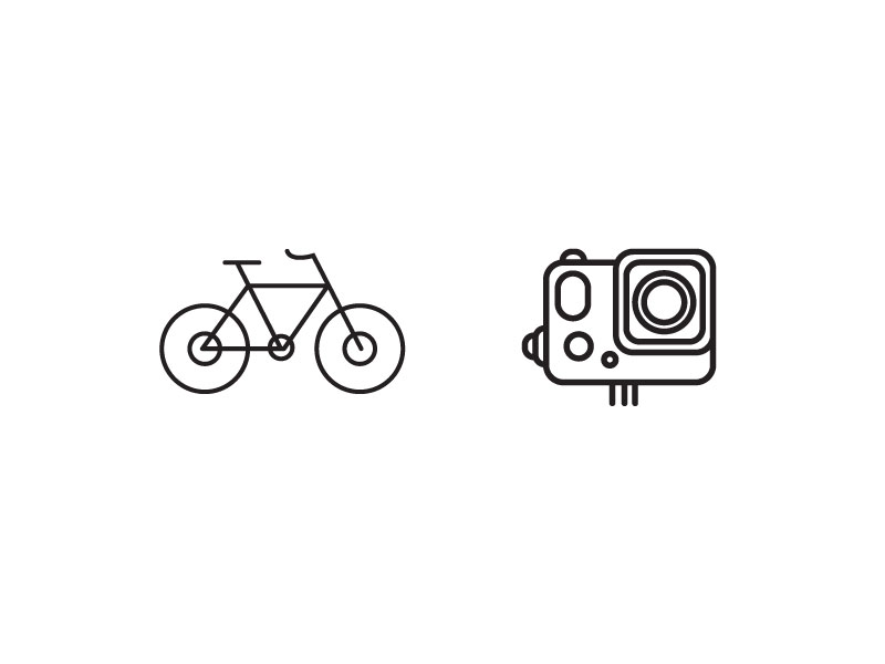 Free Bike and Go Pro Icons by Wattle & Daub in 2015年2月的扁平化图标合集下载 yunrui
