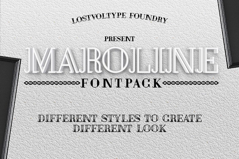 Maroline Fontpack Free Font by Ryan Prasetya in 2015年2月的最新的设计字体合集下载