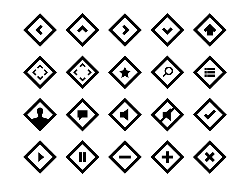 Square Icon Set by Chris Evans in 2015年2月的扁平化图标合集下载 yunrui
