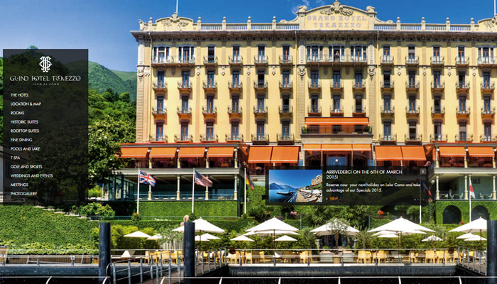 30个高品质的酒店网页设计排版布局欣赏 - 云瑞grand hotel tremezzo luxury resort homepage