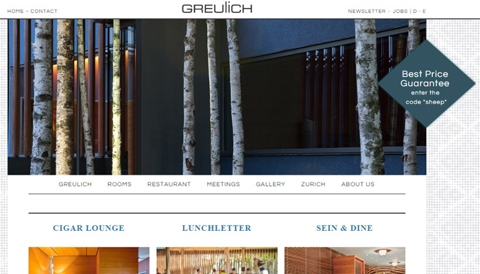 30个高品质的酒店网页设计排版布局欣赏 - 云瑞greulich zurich switzerland hotel