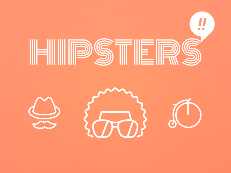 47 Free Hipster Icons by Creative Tail in 2015年3月的42套扁平化图标合集下载