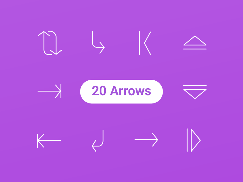 20 Free Arrow Icons by Creative Tail in 2015年3月的42套扁平化图标合集下载