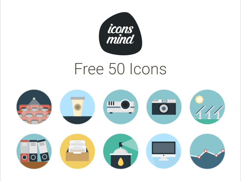 Iconsmind 50 Free Icons by Creative Tail in 2015年3月的42套扁平化图标合集下载