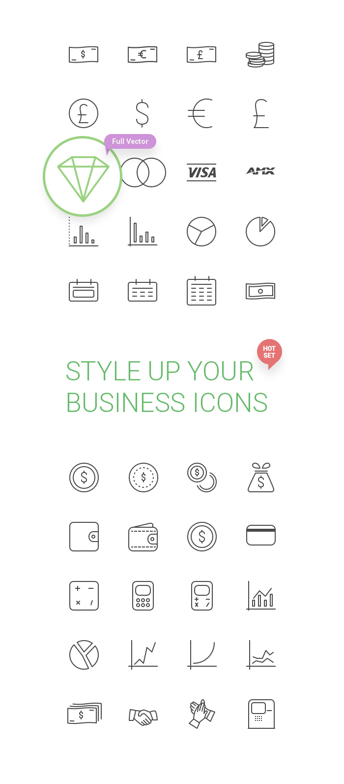 50 Free Business Icons by Creative Tail in 2015年3月的42套扁平化图标合集下载