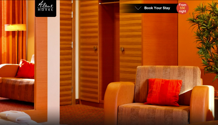 30个高品质的酒店网页设计排版布局欣赏 - 云瑞hotel riga albert hotel website dark homepage