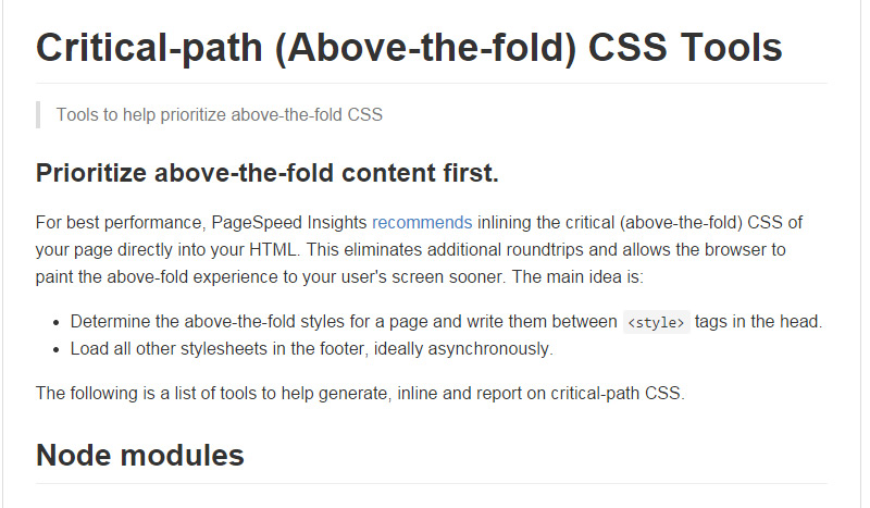 2015年3月新鲜出炉的网页前端开发工具Critical_path_Above_the_fold_CSS_Tools