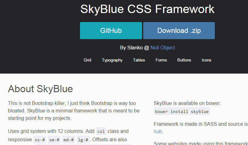 2015年3月新鲜出炉的网页前端开发工具SkyBlue_CSS_Framework