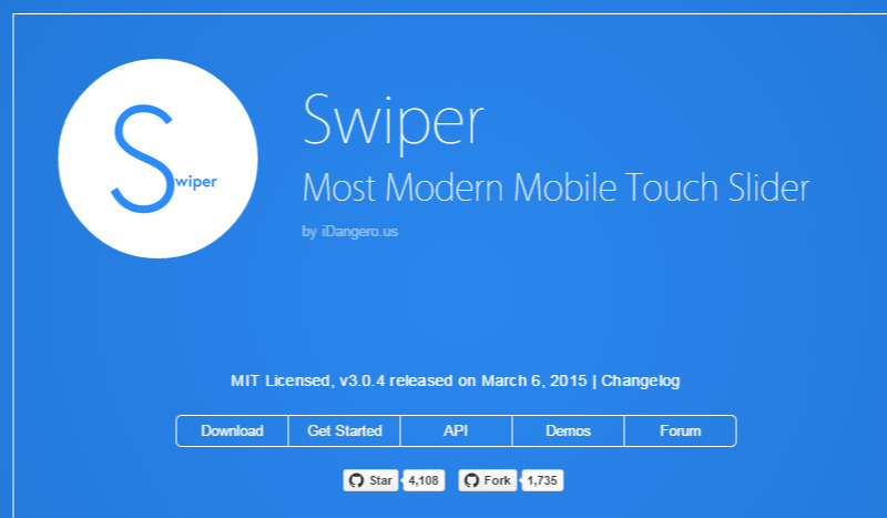 2015年3月新鲜出炉的网页前端开发工具Swiper