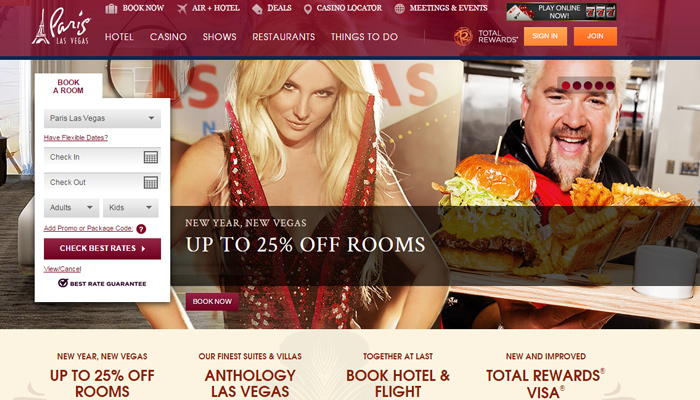 30个高品质的酒店网页设计排版布局欣赏 - 云瑞paris las vegas hotel website layout