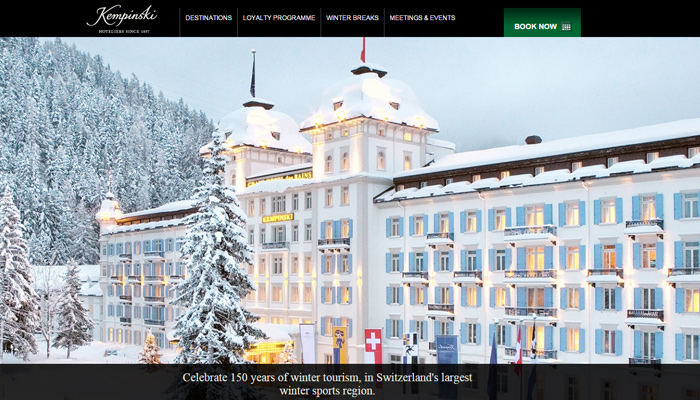 30个高品质的酒店网页设计排版布局欣赏 - 云瑞kempinski hotel website inspiration
