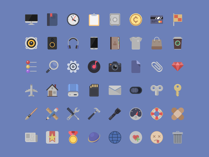 Icons - Free PSD by Sergey in 2015年3月的42套扁平化图标合集下载