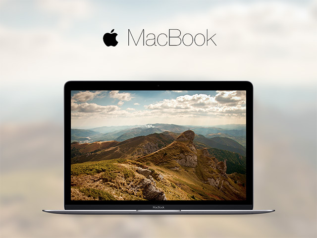 Macbook 2015 版（最薄的苹果笔记本）PSD＋Sketch 展示模型下载