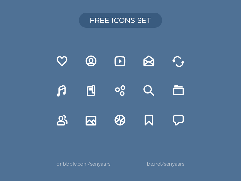 Free icons from - Vkontakte redesign concept 2015 by Senya Ars in 4月必备的42套新鲜的扁平化UI图标下载 