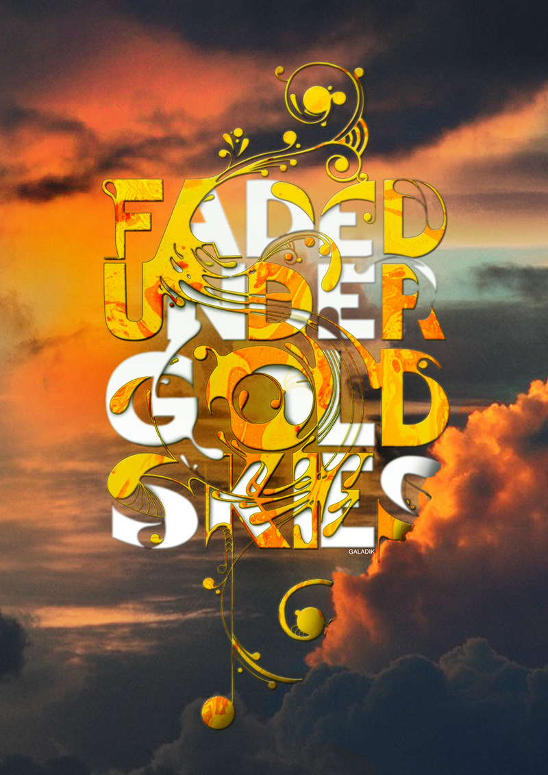 2015年5月出炉的创意字体设计合集Gold Skies by Peter Galadik in 20 Examples of Creative Typography