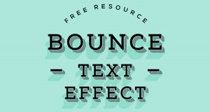 40个效果惊人的photoshop字体图层样式效果下载bounce-psd-text-effect