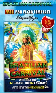 31个免费的夜店&酒吧广告传单模版PSD下载brazilian-carnival-premium-club-flyer-psd-template-elegantflyer