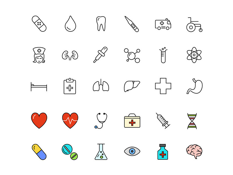 Free Medical and Science Icons by GraphicsFuel in 4月必备的42套新鲜的扁平化UI图标下载 