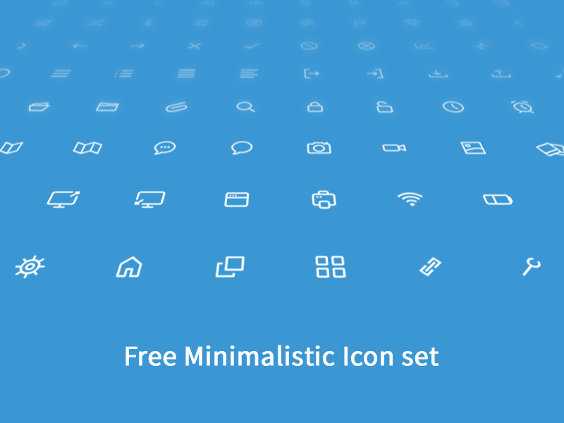 Free Minimalistic Icon Set by Matt Cooper in 4月必备的42套新鲜的扁平化UI图标下载 