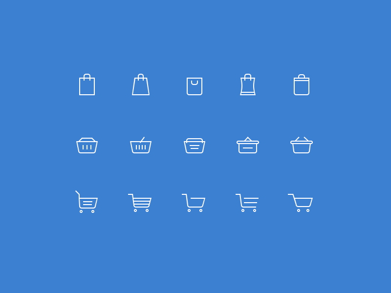 Free Shopping Cart Icons by Alexey Tretina in 4月必备的42套新鲜的扁平化UI图标下载 