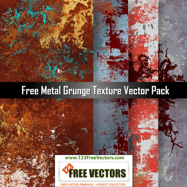 20个免费的怀旧的（破旧的）纹理背景源文件下载free-metal-grunge-texture-vector-pack-4
