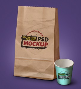 33个免费的产品包装VI设计展示模型PSD下载grocery-bag-coffee-cup-logo-psd-mockup