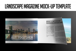 37个免费的杂志、书籍、封面和画册实物展示模型PSD下载landscape-magazine-mock-up-template-dealsjumbo