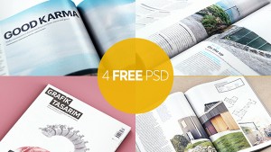 37个免费的杂志、书籍、封面和画册实物展示模型PSD下载magazine-mockup-creativestocks
