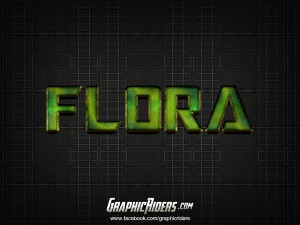 40个效果惊人的photoshop字体图层样式效果下载sci-fi-style-flora