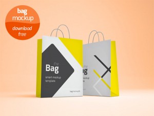 33个免费的产品包装VI设计展示模型PSD下载shopping-bag-mockup-smart-object-psd