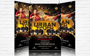 31个免费的夜店&酒吧广告传单模版PSD下载urban-touch-free-club-party-flyer-psd-template-exclusive