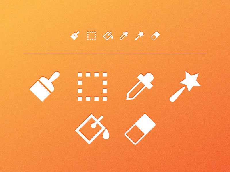 Toolbar Icons by Emily Rosen in 2015年5月出炉的扁平化图标套装下载