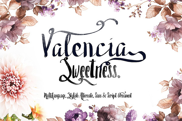 22个令人震惊的免费字体下载 - 2015年5月版valencia-sweetness