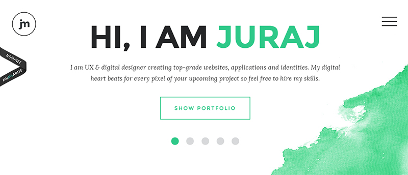 Jurai Molnar in 2015年25个最新的极简主义网页设计风格欣赏