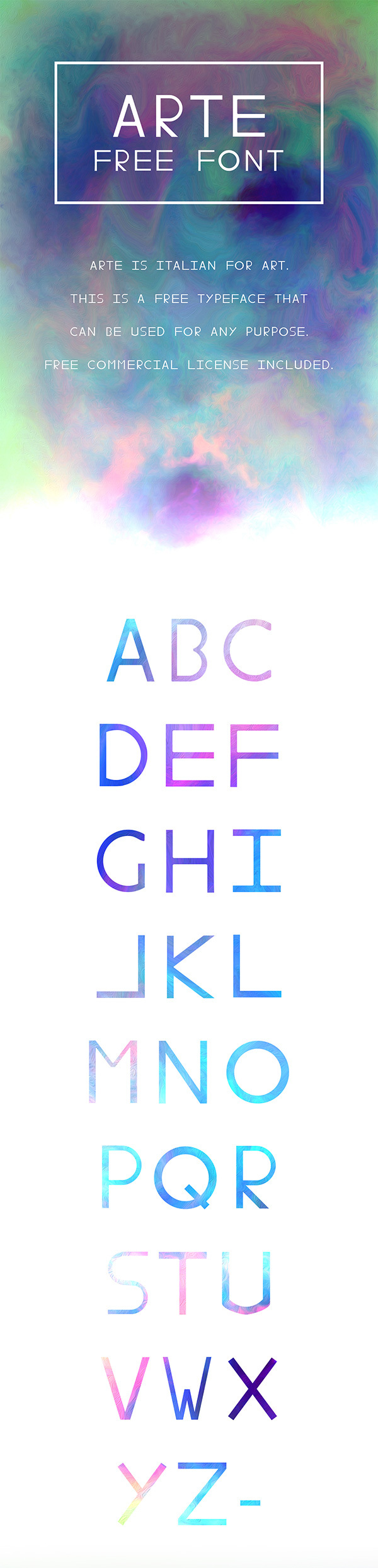 26个新鲜的设计字体下载（2015.07）ARTE-Free-Typeface