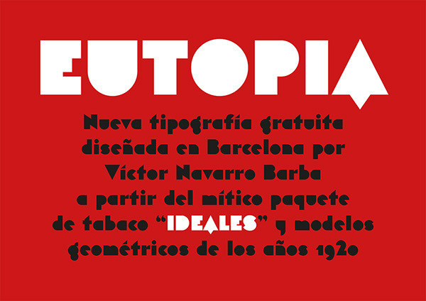 26个新鲜的设计字体下载（2015.07）Eutopia-free-font-victor