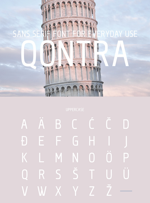 26个新鲜的设计字体下载（2015.07）FREE-QONTRA-Font